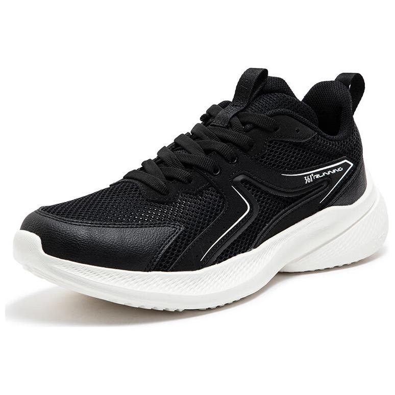 361° Slip Resistant, Breathable, And Resilient Low top Casual Running Shoes Men’s Black White