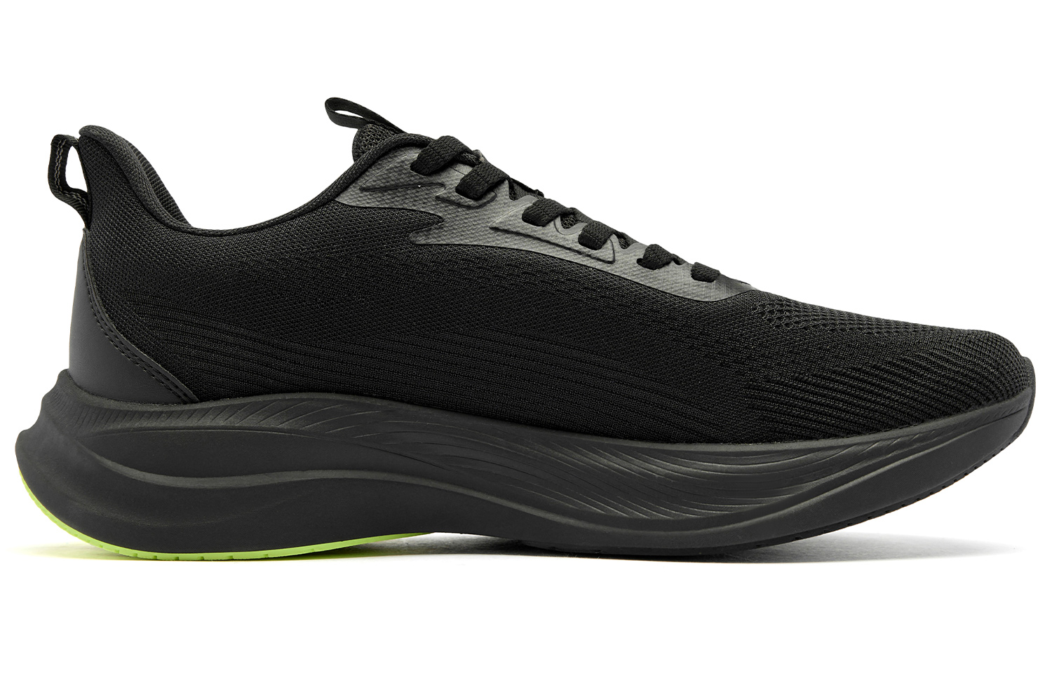 QIAODAN Wind Speed 2.0 Running Shoes Men’s Low Top Black/Flying Shadow Green