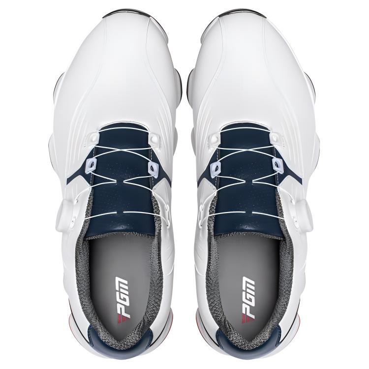 PGM Cushioning Slip Resistant Abrasion Resistant Low top Golf Shoes Men’s White Blue