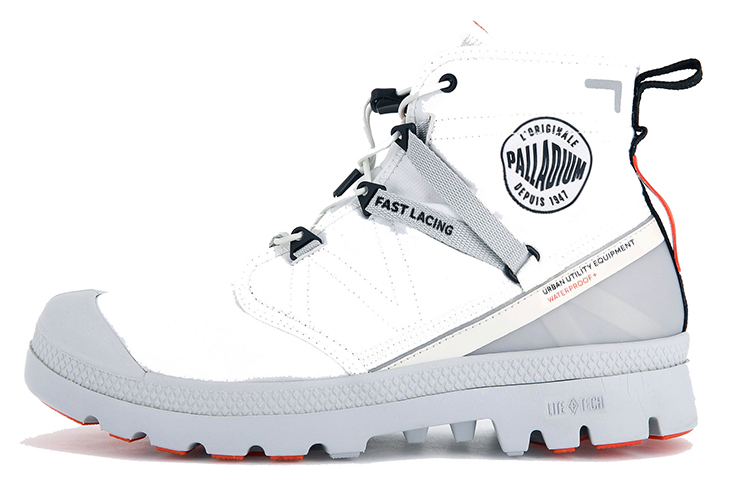 Palladium Pampa Outdoor Shoes Unisex High Top White/Gray