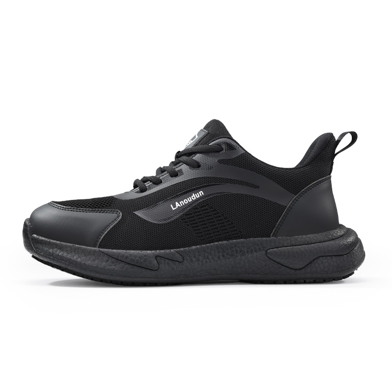 LANOUDUN Slip Resistant, Breathable, Lightweight Low top Outdoor Shoes Men’s Black