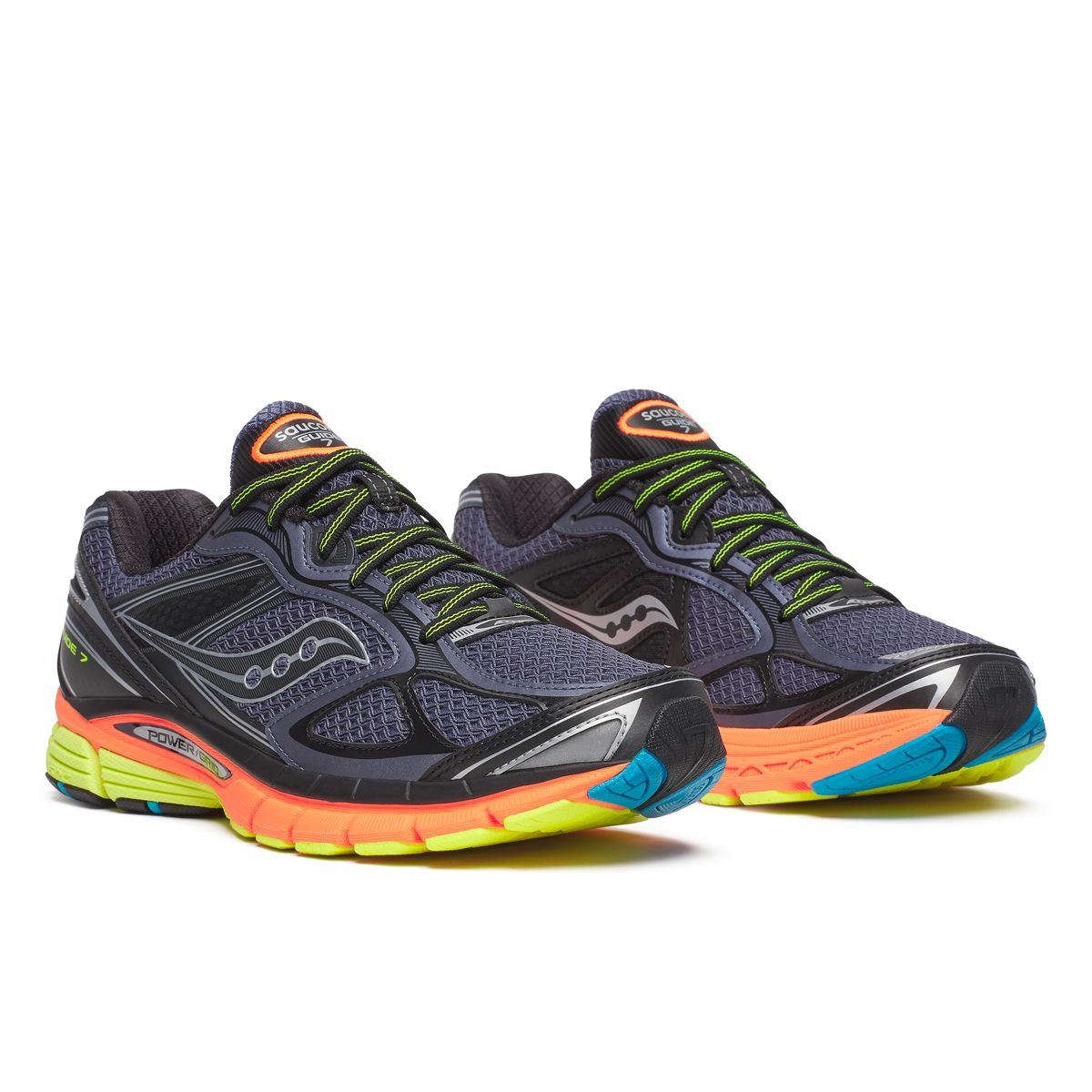 Saucony ProGrid Guide 7 Abrasion Resistant Abrasion Resistant Low top Running Shoes Men’s Black