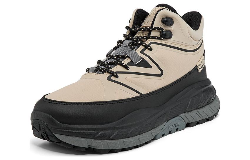 Kappa Cushioning Slip Resistant Mid top Running Shoes Unisex Beige Black