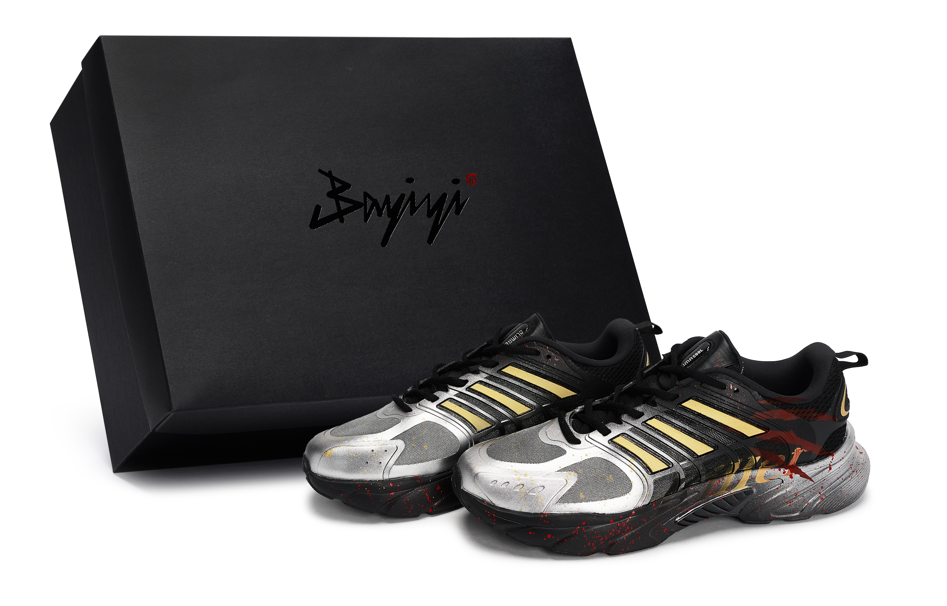 Adidas Climacool Ventania Abrasion Resistant Abrasion Resistant Low top Running Shoes Unisex Black Red Gold Silver