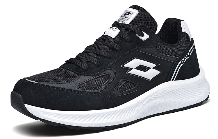 LOTTO Comfortable Textile, Synthetic Leather Slip Resistant Abrasion Resistant Low top Casual Running Shoes Men’s