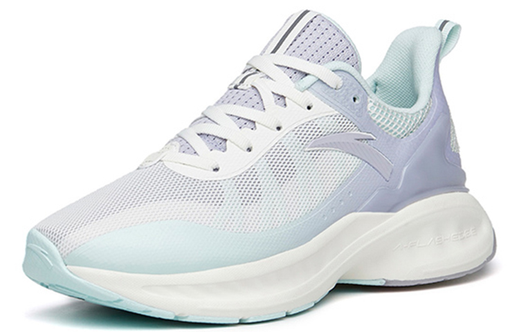 Anta Cushioning Slip Resistant Abrasion Resistant Breathable Low top Running Shoes Women’s White Blue Gray