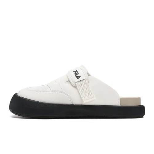 FILA SMILA Rubber Sole No Special Function Closed Toe Slippers Women's Tofu White