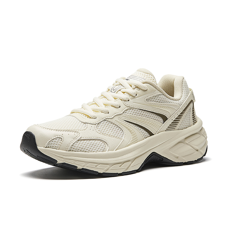 Anta Synthetic Leather, Textile Abrasion Resistant Cushioning Low top Casual Running Shoes Women’s White