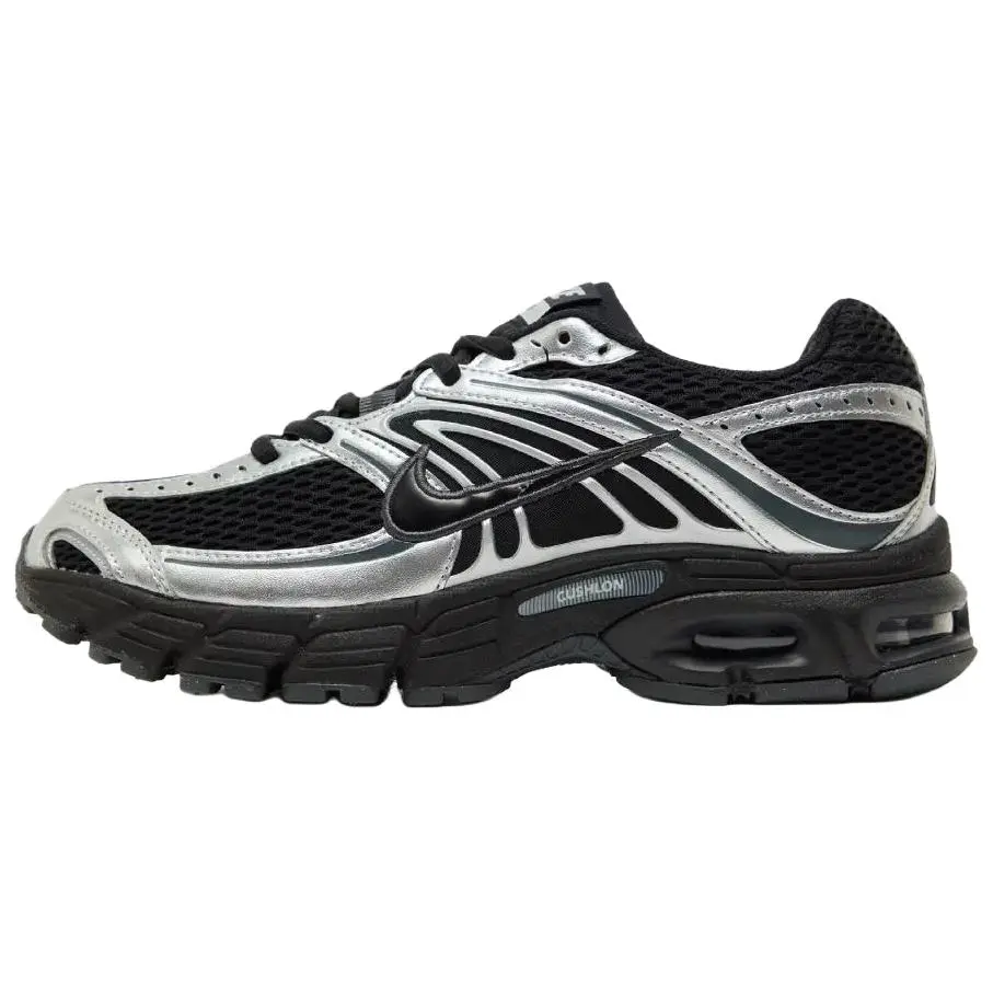 Nike Air Max Moto 2K Fabric Cushioning Low top Casual Shoes Women's Black Silver