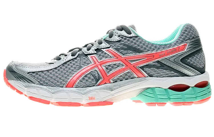 Asics Gel Flux 2 Comfortable Abrasion Resistant Low top Running Shoes Women's Silver Orange