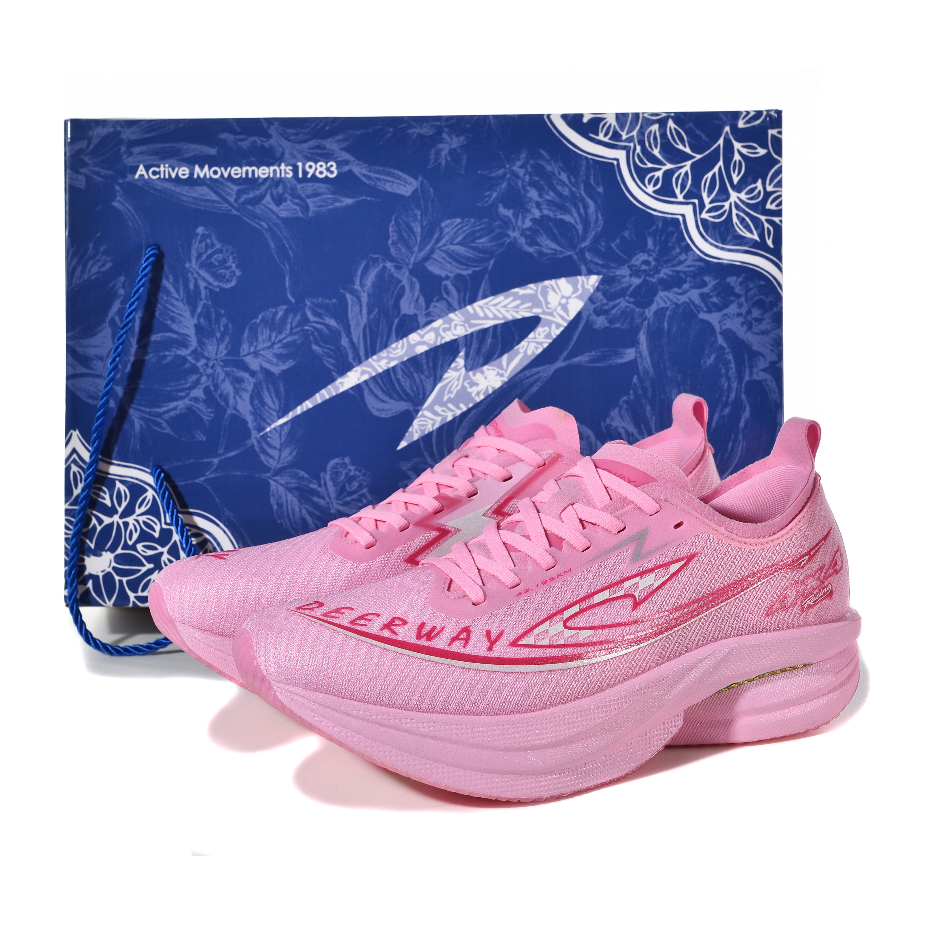 DEERWAY Cushioning Slip Resistant Breathable Low top Full Length Gold Carbon Plate+Supercritical Technology