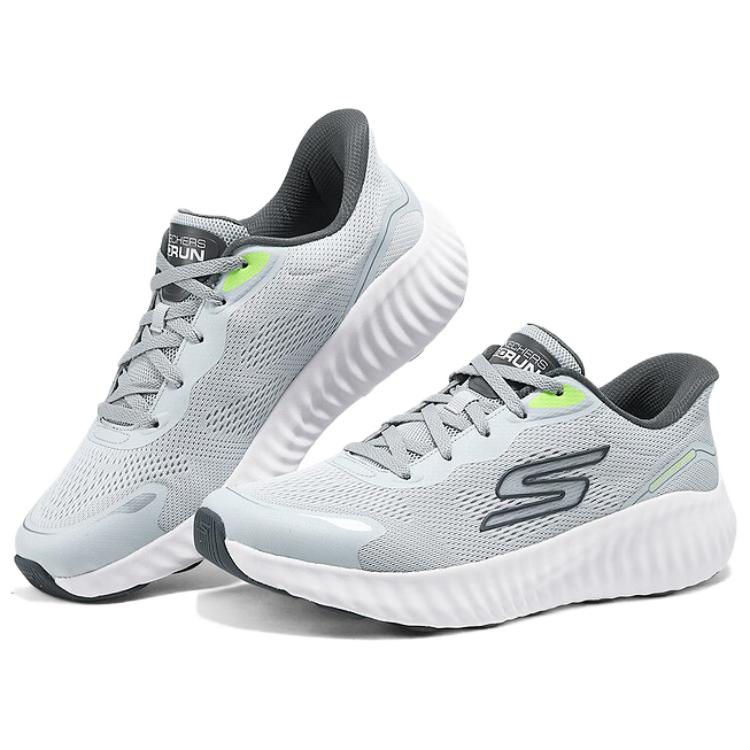 Skechers GO RUN NOW Cushioning Breathable Rebound Low top Running Shoes Men’s Gray