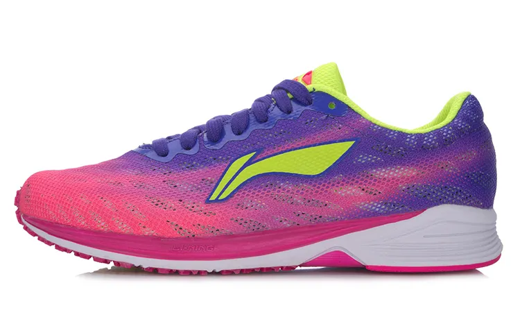 Li Ning Fabric Cushioning Slip Resistant Abrasion Resistant Breathable Lightweight Low top Running Shoes Women's