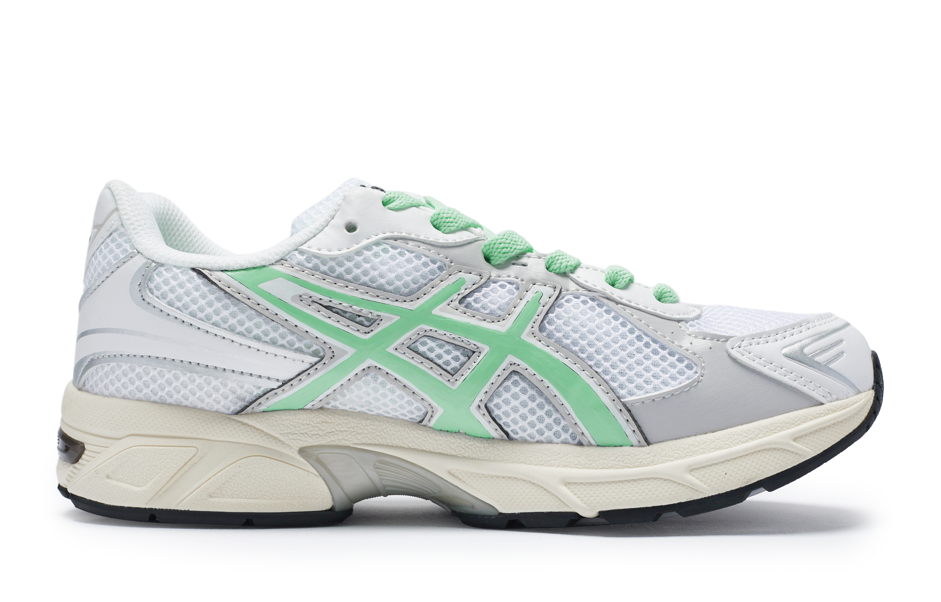 Asics Gel 1130 Cushioning Abrasion Resistant Low top Running Shoes Unisex White Gray Green
