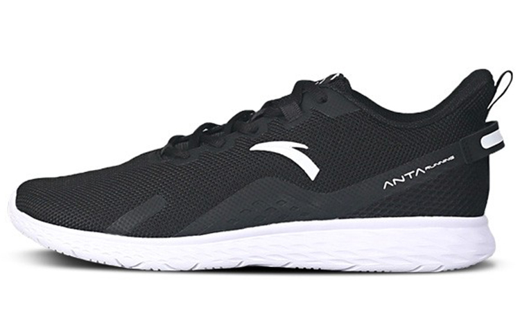 Anta Comfortable Slip Resistant, Abrasion Resistant, Breathable, Rebound Low top Running Shoes Men’s Black White