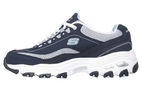 Skechers D'LITES Life Saver Textile, Leather Low top Chunky Sneakers Women's Dark Blue