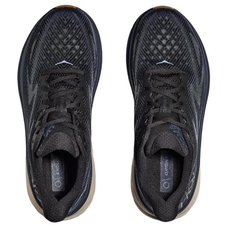 Мужские кроссовки HOKA ONE Clifton 9 (черно-коричневые) — фото 6