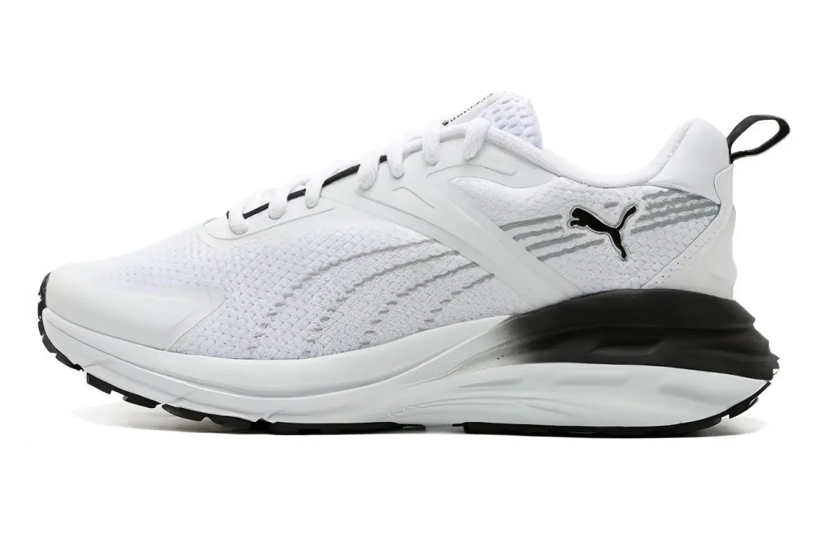 PUMA Abrasion Resistant Breathable Low top Rubber Running Shoes Unisex White Black