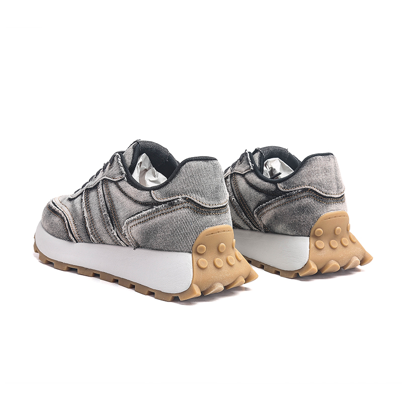 KVIV Height Increasing Abrasion Resistant Lightweight Breathable Slip Resistant Low top Running Shoes Unisex Gray