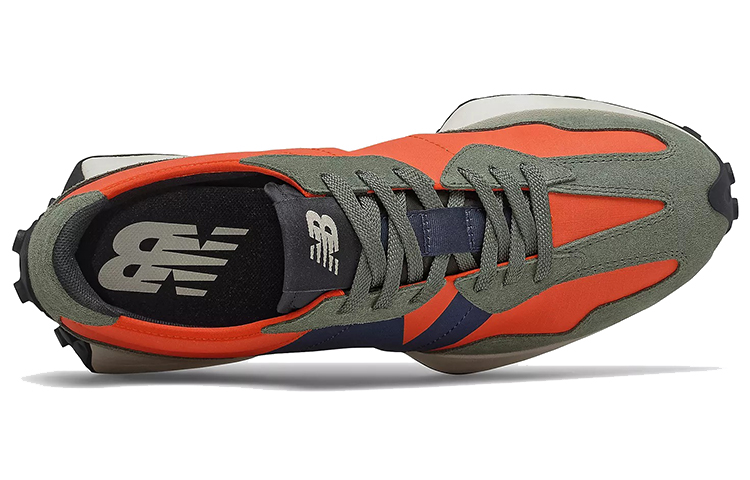 Кроссовки New Balance 327 (пламенный оранжевый) — 火焰橙/靛蓝/橄榄灰 — фото 4