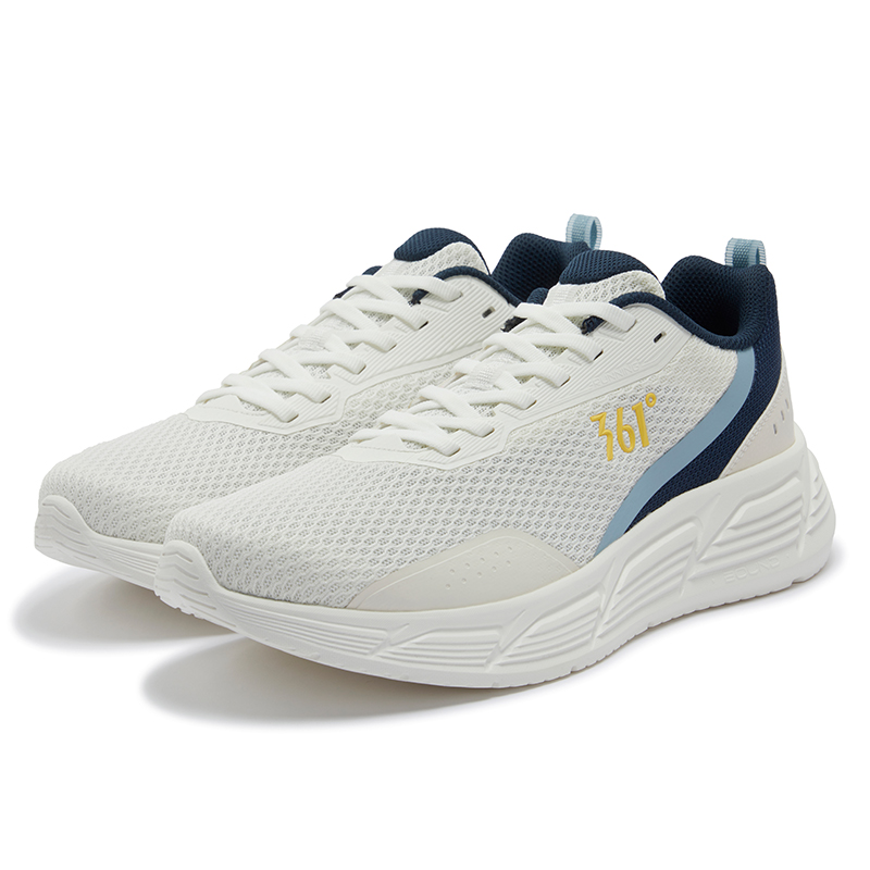 361° Abrasion Resistant Cushioning Low top Casual Running Shoes Men’s White