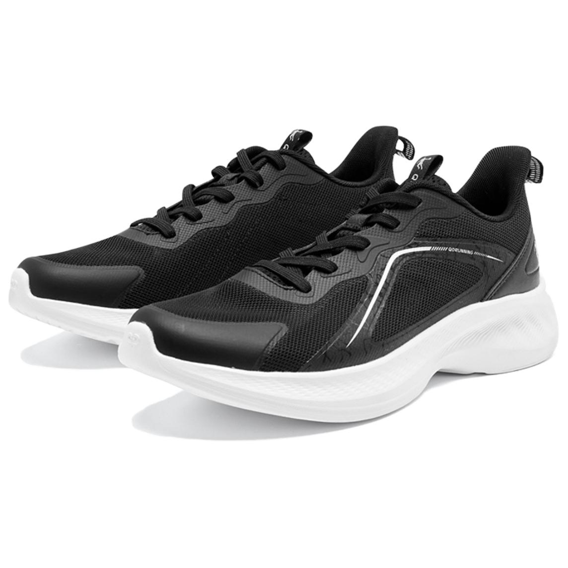 QIAODAN Wear resistant And Lightweight Low top Casual Training Long Distance Running Shoes Women’s Black