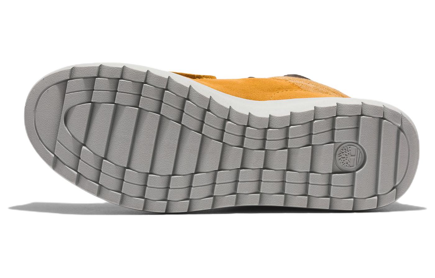 Timberland EZ LOUNGE Leather Abrasion Resistant Abrasion Resistant Mid top Outdoor Boots Men’s Yellow White
