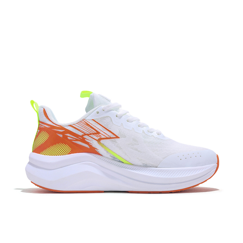 KVIV Fabric Slip Resistant, Abrasion Resistant, Lightweight Low top Casual Running Shoes Unisex Orange Yellow
