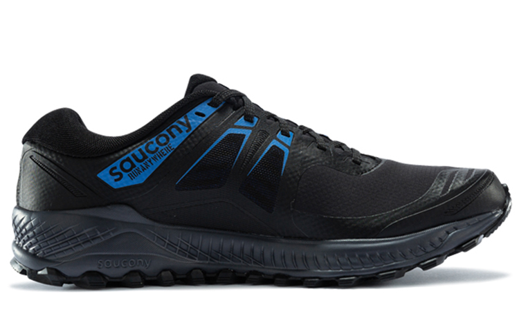 Saucony Fabric Cushioning Abrasion Resistant Breathable Support Low top Running Shoes Men’s Black Blue