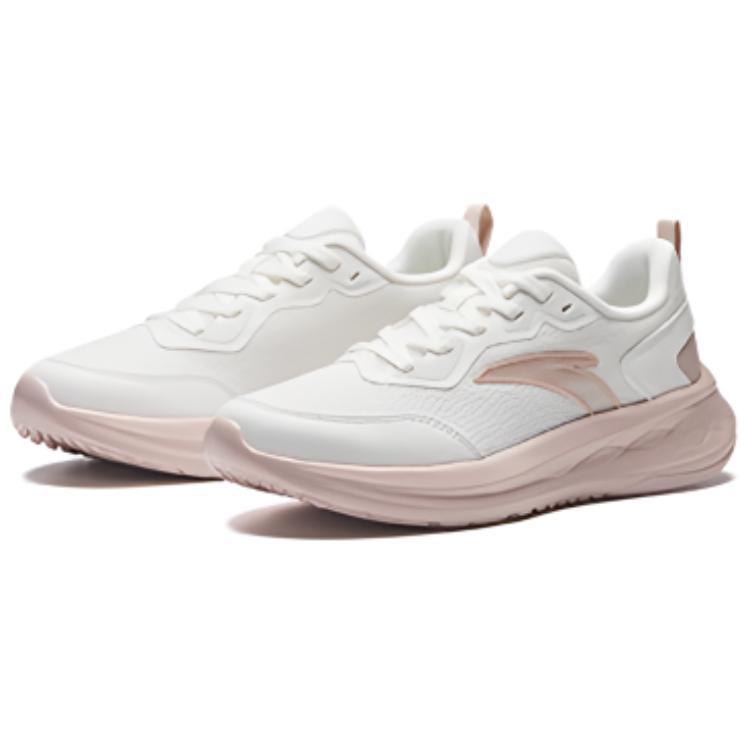 Anta Slip Resistant And Breathable Low top Casual Running Shoes Women’s White Pink