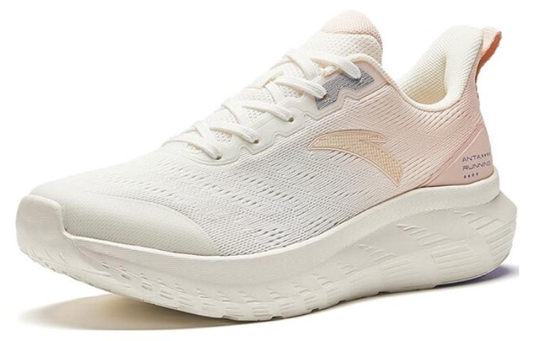 Anta Light Cloud Fabric Cushioning Slip Resistant Low top Running Shoes Women’s White