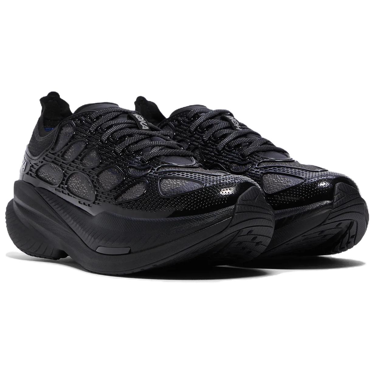 HOKA ONE ONE Mach X Textile, TPU Running Shoes Unisex Triple Black
