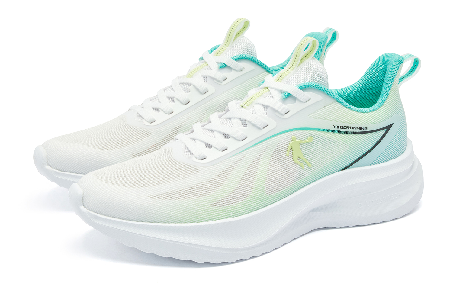 QIAODAN Breeze 3 Mesh Low top Casual Training Running Shoes Men’s White Green