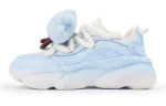 Anta Cat Paw Cushioning Slip Resistant Abrasion Resistant Low top Chunky Sneakers Women's White Blue
