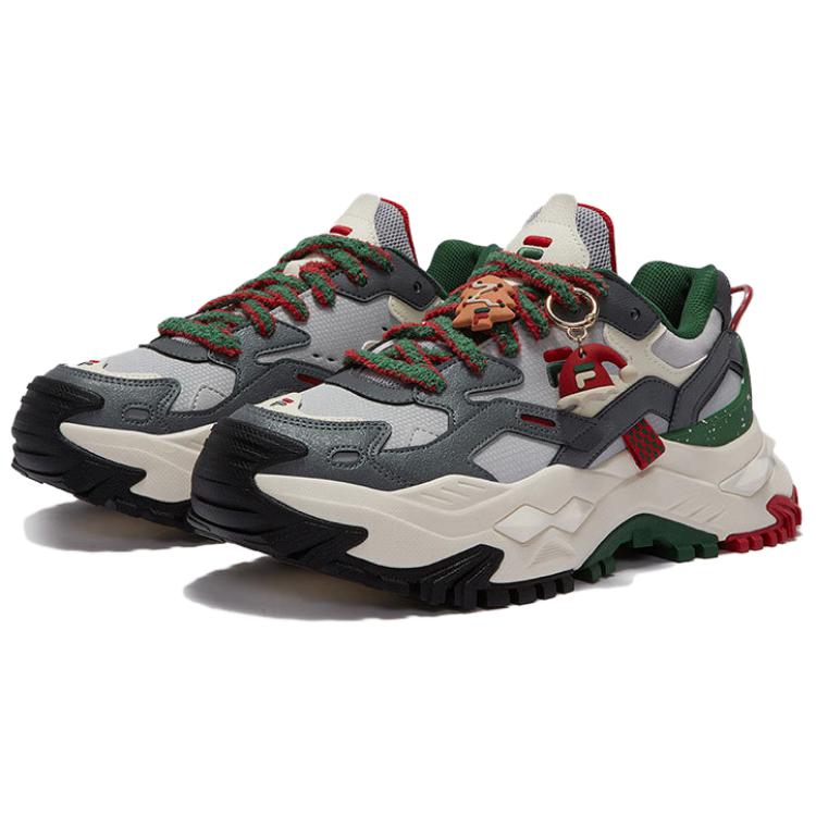 FILA FUSION Bianco Low top Casual City Commuting Running Shoes Men’s Gray Green