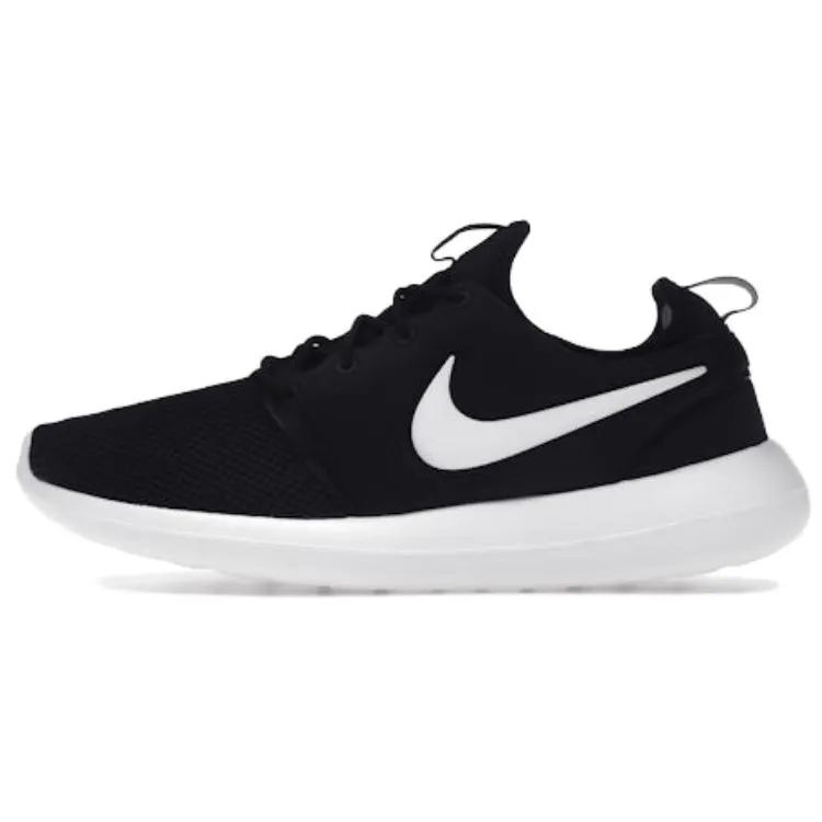 Nike Roshe Two Abrasion Resistant Low top Running Shoes Unisex Black White