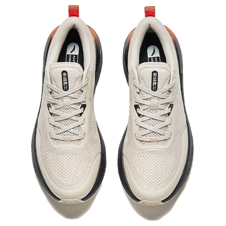 Anta Cushioning Low top Running Shoes Men’s Beige Black