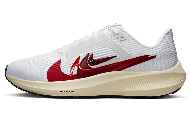 Nike Air Zoom Pegasus 40 PRM outdoor sports fitness breathable rebound low-top casual training running shoes women's white red black