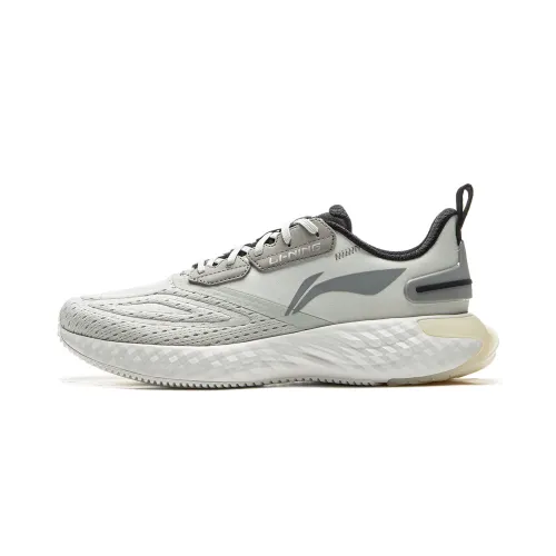 Li Ning Cushioning Abrasion Resistant Cushioning, Wear Resistant Low top Casual Running Shoes Men's Waterdrop Gray