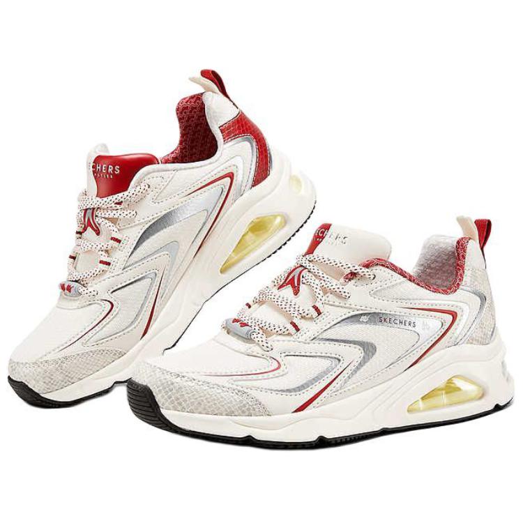 Skechers Tres Air Uno Wear resistant And Lightweight Low top Running Shoes Women’s White