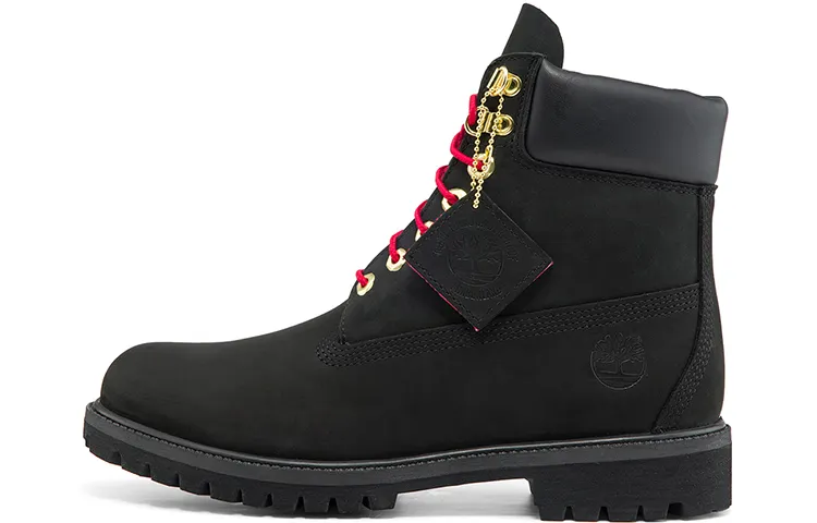 Timberland 6 Inch Waterproof Premium Boots 'Black Red'