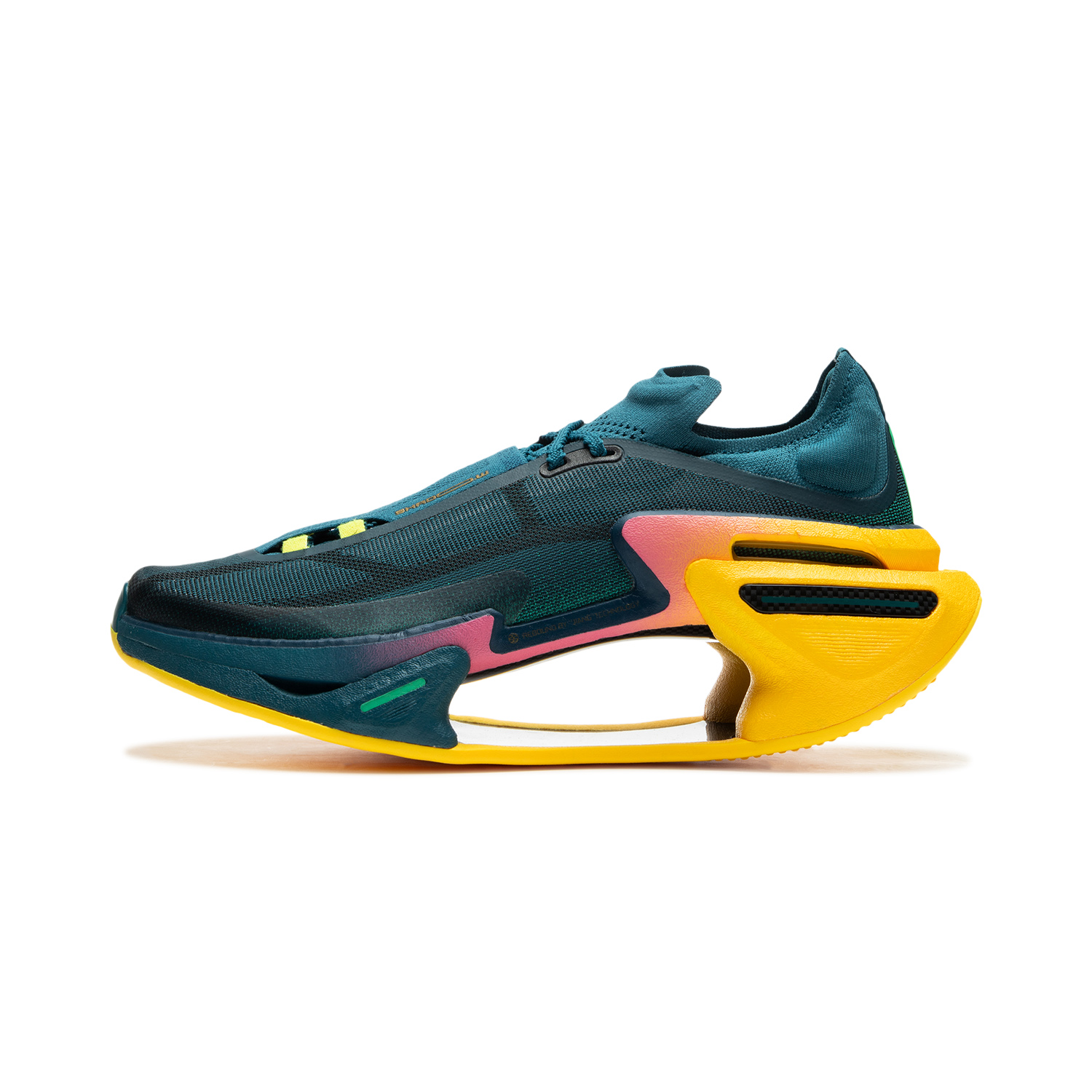 Li Ning Shadow 3.0 Fabric Cushioning Abrasion Resistant Breathable Rebound Low top Casual Running Shoes Unisex Green
