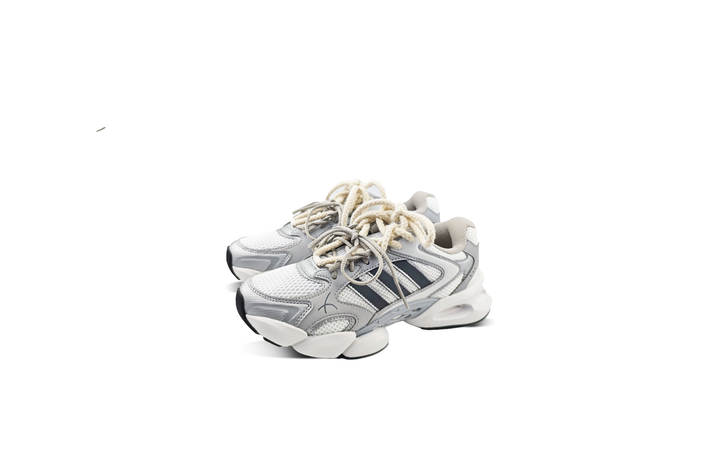 Adidas MEGASTRIDE Cushioning, Wear Resistant Low top Casual City Commuting Running Shoes Unisex Black Gray