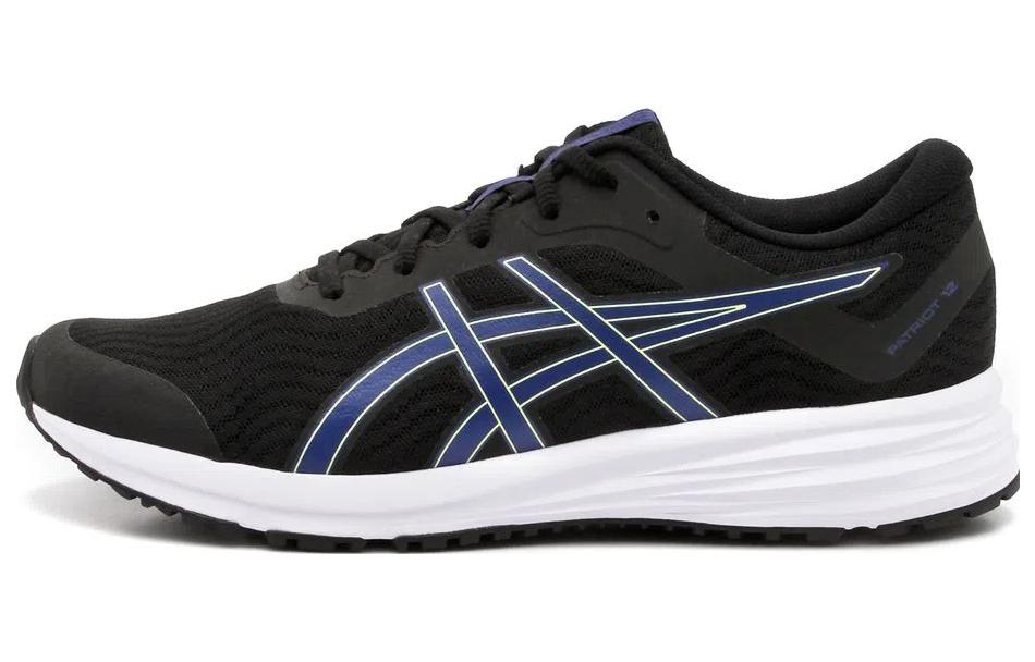 Asics Patriot 12 Abrasion Resistant Breathable Low top Running Shoes Black Blue