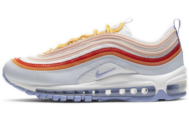 Nike Air Max 97 Sports Fabric Synthetic Leather Low Top Air Cushion Casual Running Shoes Women's Blue Pink
