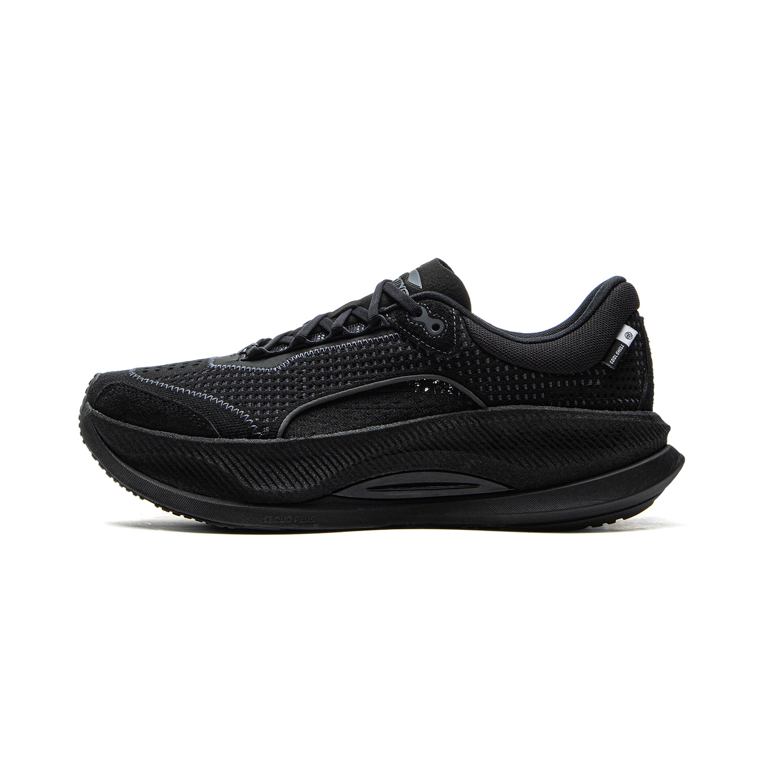 Li Ning Cushioning Rebound Slip Resistant Low top Casual Running Shoes Men’s Black