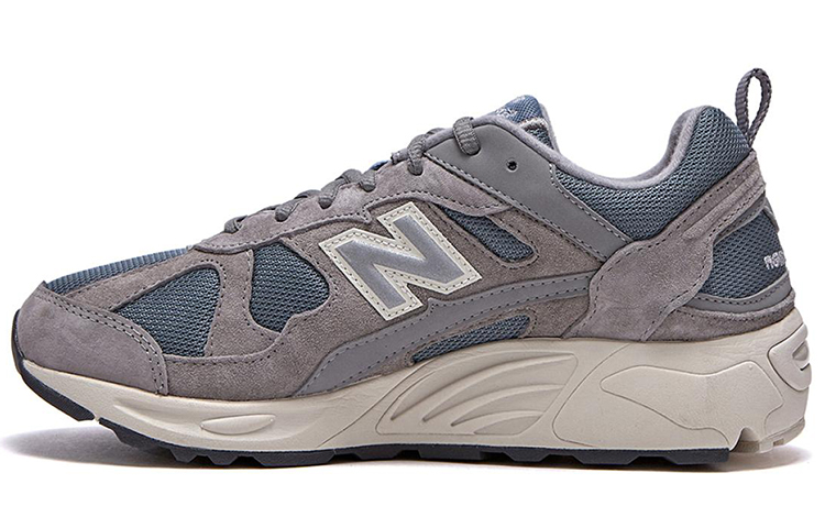 New Balance NB 878 Retro Fashion Mesh Fabric Wear-Resistant Low-top ABZORB Casual Running Shoes Men and Women Same Style Gray