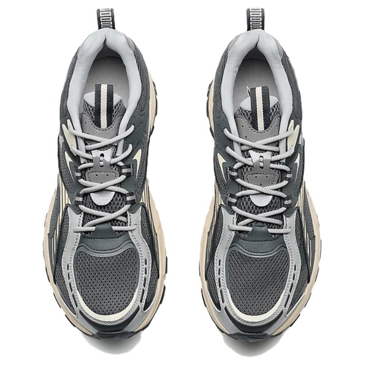 XTEP Slip Resistant Abrasion Resistant Low top Outdoor Shoes Men’s Gray Black