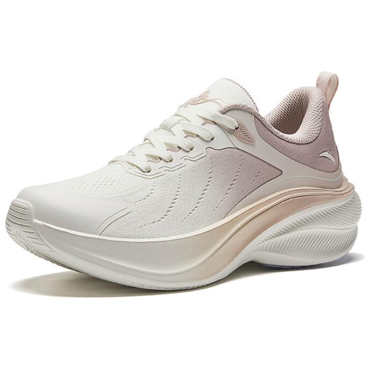 Anta Slip Resistant Abrasion Resistant Low top Running Shoes Women’s White Pink