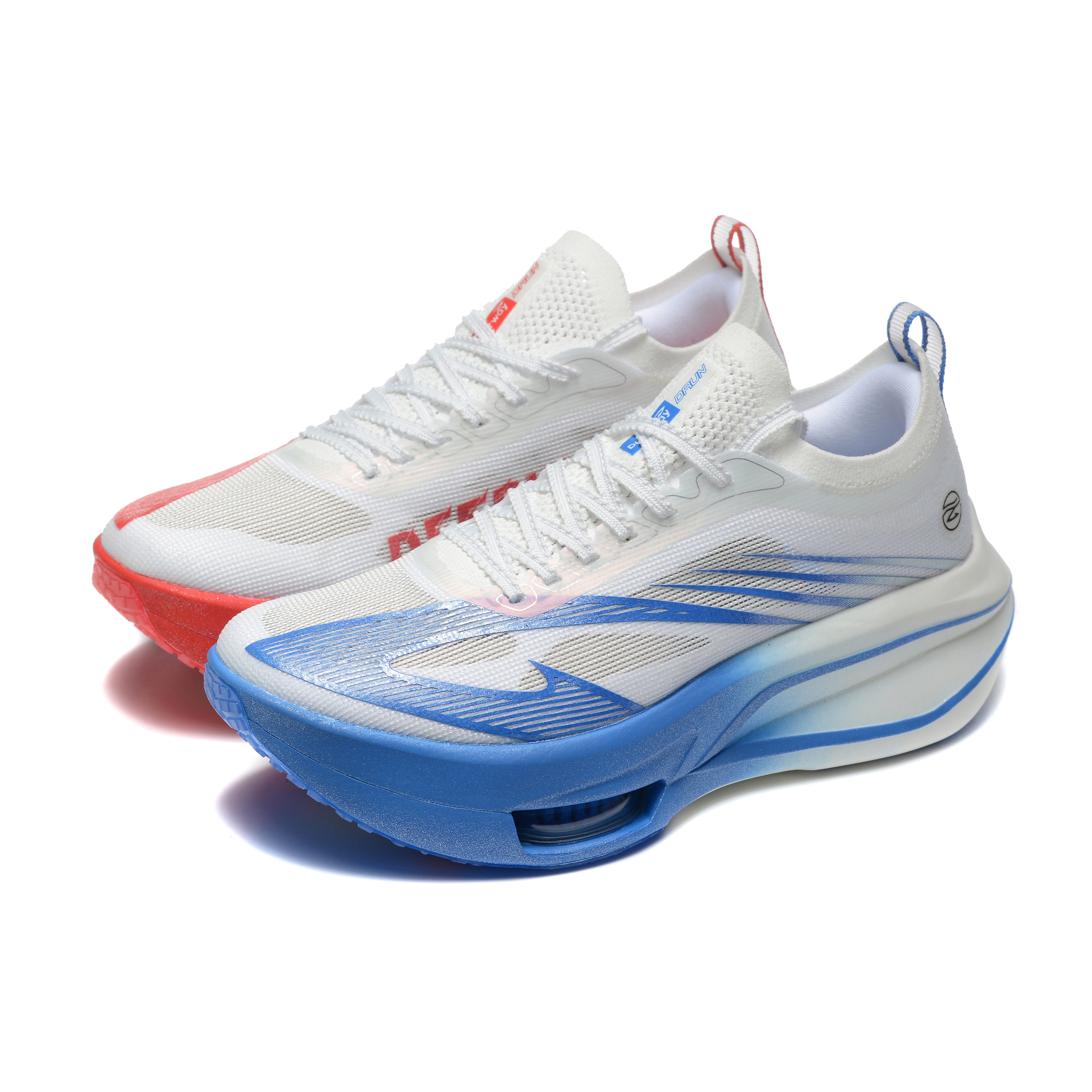 DEERWAY Running Shoes Unisex Red Blue Mismatched